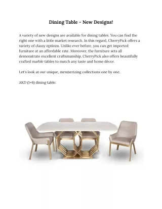 dining table new designs