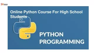 Online Python Course For High School Students