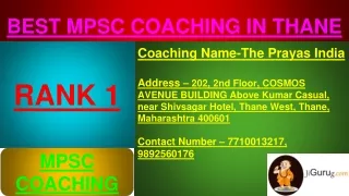best mpsc coaching in thane