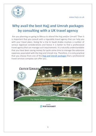 Why avail the best Hajj and Umrah packages by consulting with a UK travel agency