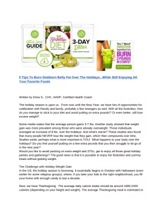 5 Tips to burn belly fat