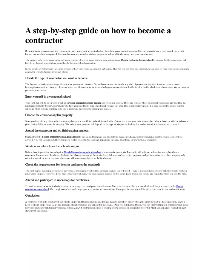 a step by step guide on how to become a contractor