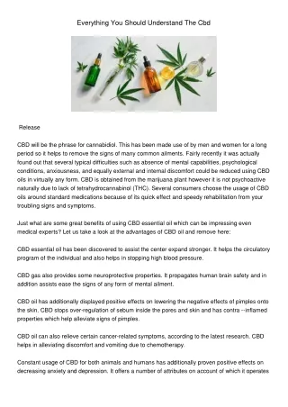 everything you should understand the cbd