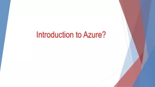 introduction to azure