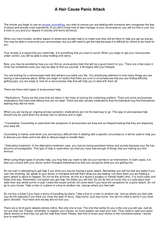 Anxiety Therapy - The Reason That and Exactly How to Use Counseling