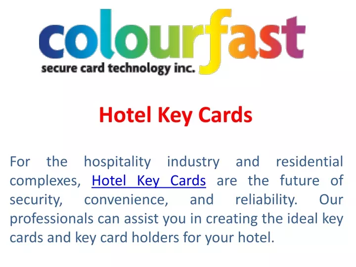 hotel key cards