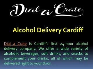 Alcohol Delivery Cardiff