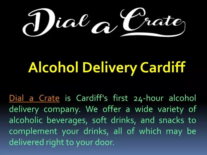 alcohol delivery cardiff