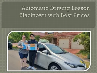 automatic driving lesson blacktown with best prices