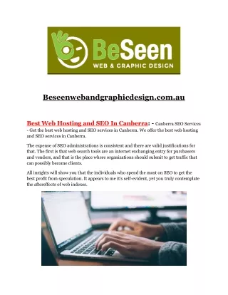 beseenwebandgraphicdesign com au