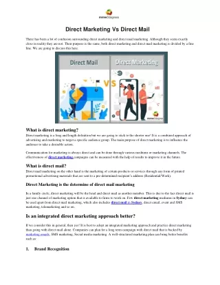 direct marketing vs direct mail