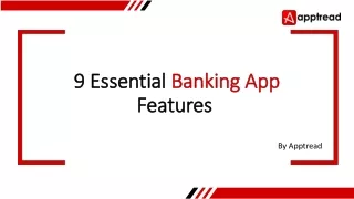 9 Essential Banking App Features That are in Trend