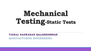 mechanical testing static tests
