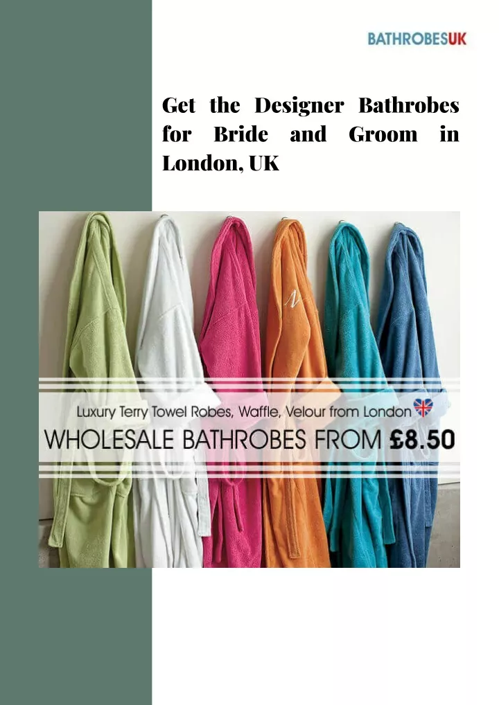 get the designer bathrobes for bride and groom