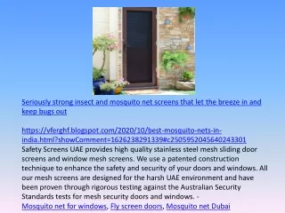 seriously strong insect and mosquito net screens