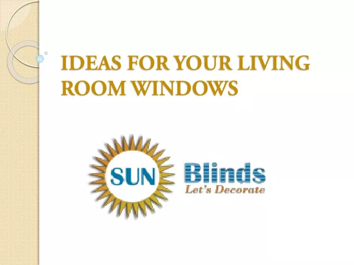 ideas for your living room windows