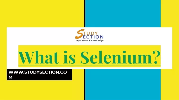 what is selenium