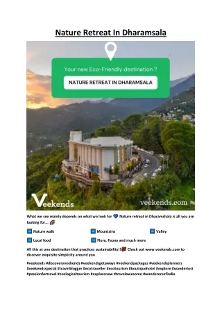 nature retreat in dharamsala