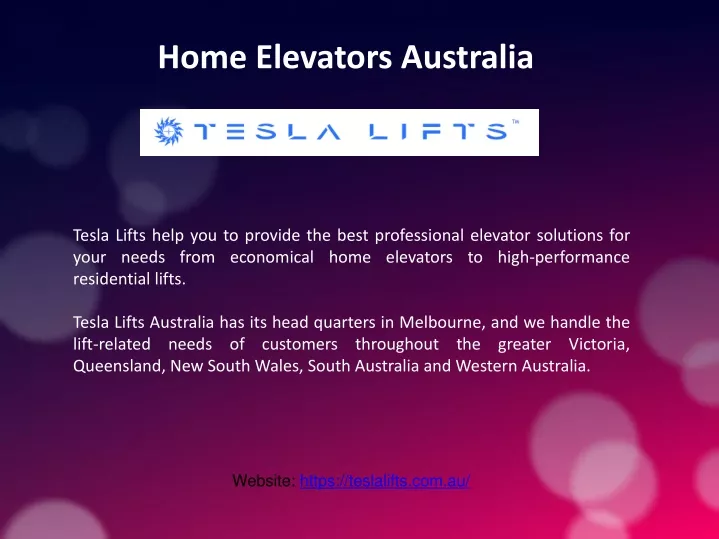 home elevators australia