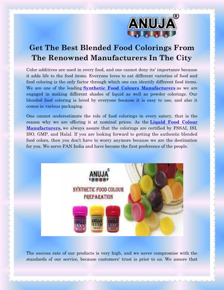 get the best blended food colorings from