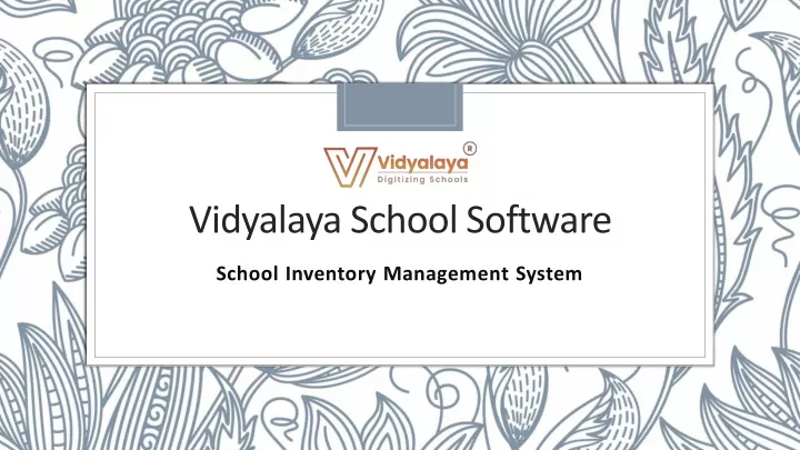 vidyalaya school software