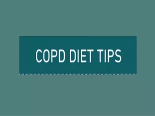 COPD Diet Tips