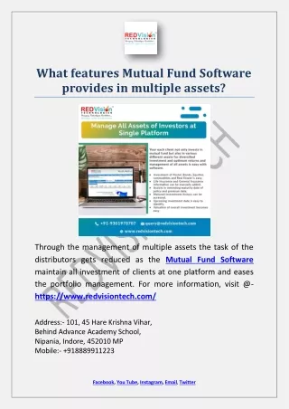 what features mutual fund software provides