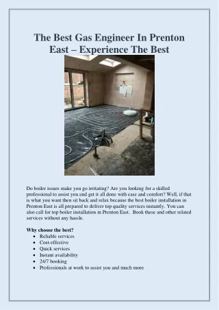 the best gas engineer in prenton east experience