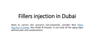 fillers injection in dubai