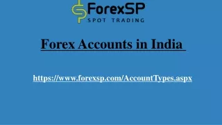 forex accounts in india