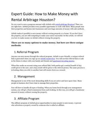 Expert Guide How To Make Money With Airbnb Without Owning The Property