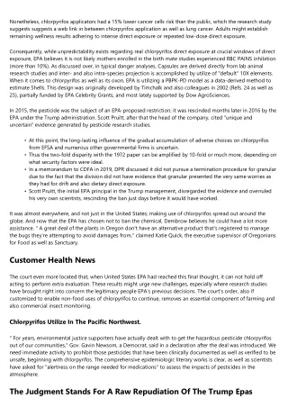 Hawaii First State To Prohibit Damaging Chemical, Bypassing Government Choice