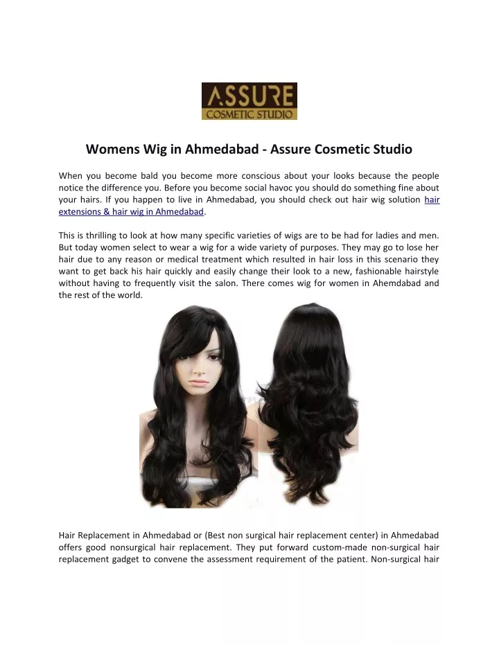womens wig in ahmedabad assure cosmetic studio