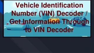 VIN Decoder Number