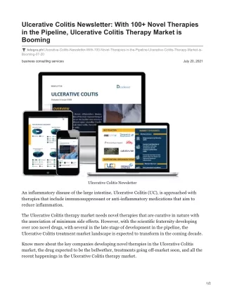 ulcerative colitis newsletter with 100 novel