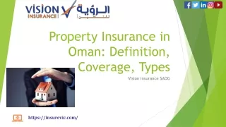 Property Insurance in Oman Definition, Coverage, Types