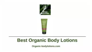 Best Organic Body Lotions - Organic Bodylotions
