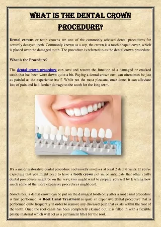 what is the dental crown what is the dental crown