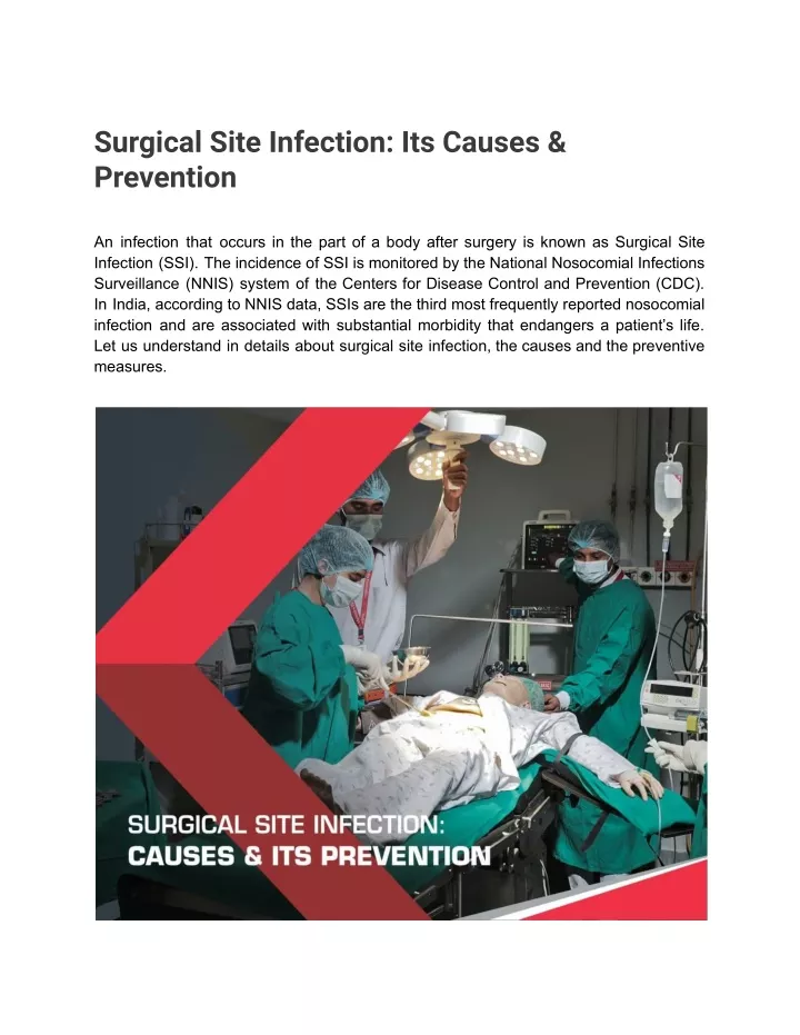 surgical site infection its causes prevention