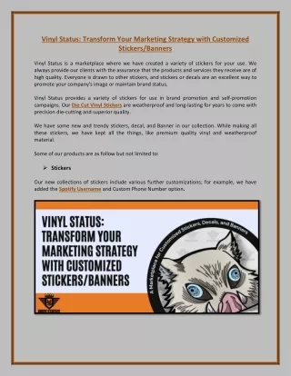 vinyl status transform your marketing strategy