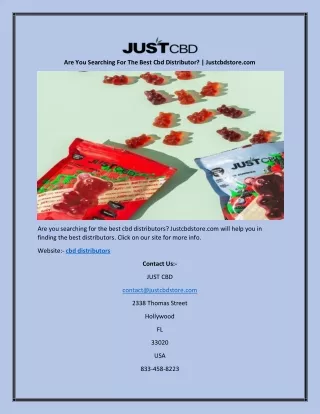 are you searching for the best cbd distributor