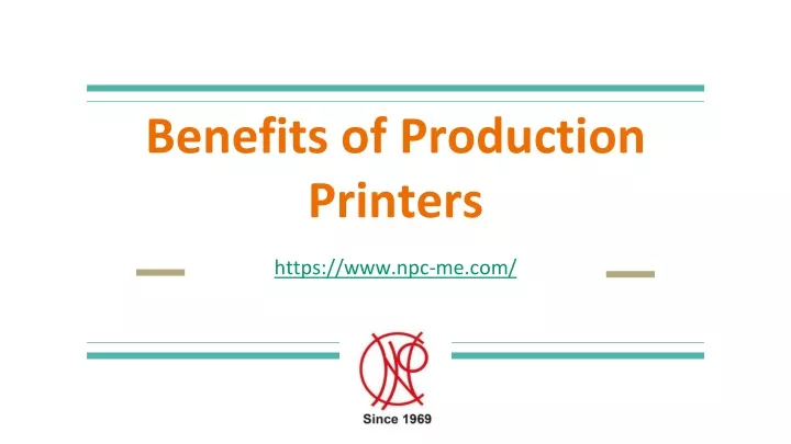 benefits of production printers
