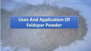 uses and application of feldspar powder