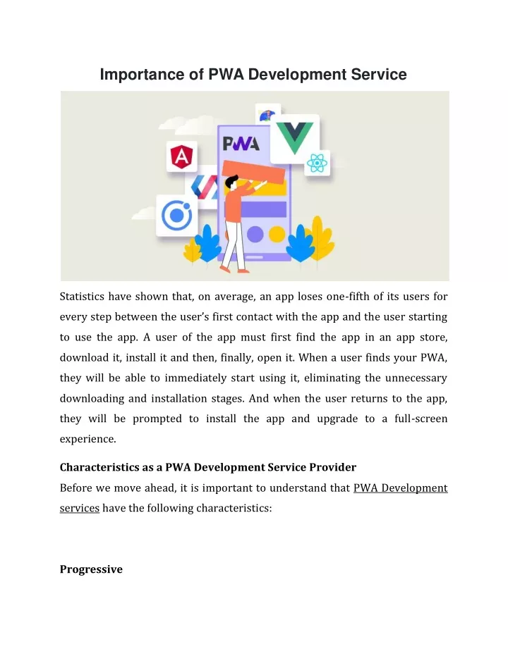 importance of pwa development service