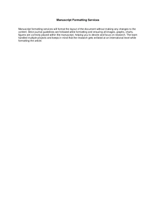manuscript formatting services