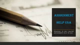 Reasons To Buy Online Assignment Help In USA