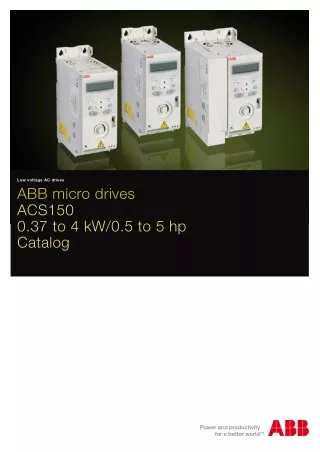 ABB Micro Drives ACS150, 0.37kW to 4kW | Instronline