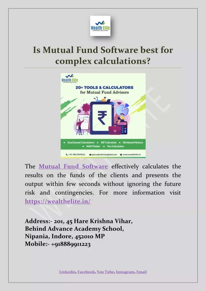 is mutual fund software best for complex