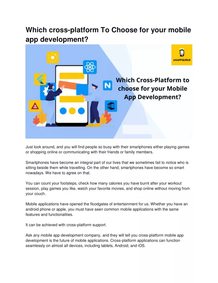 which cross platform to choose for your mobile
