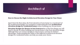 architect sf